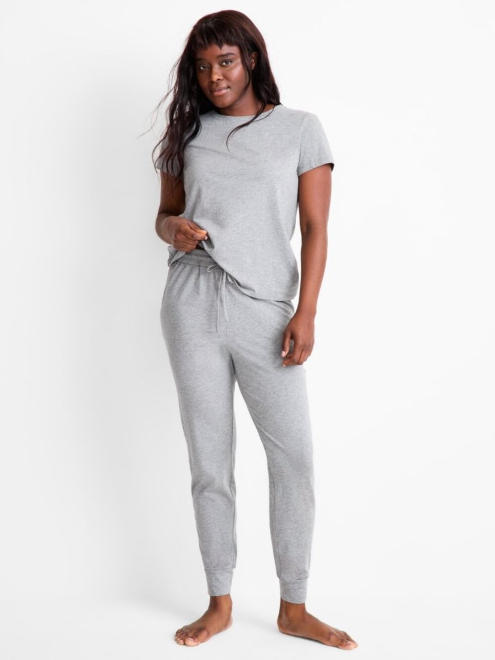 #1826 State of Day Women's Jogger Pajama Pants - Pewter Hth